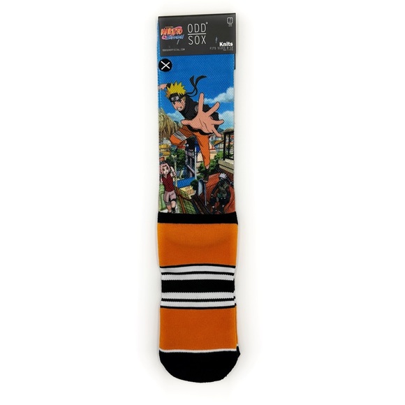 Odd Sox Naruto Shippuden Crew Socks Mens Womens Anime Cartoon Fun Novelty Gift - Picture 1 of 5